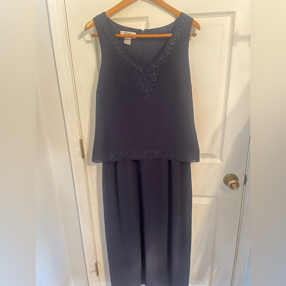 Patra dress. Navy blue long. size 14.